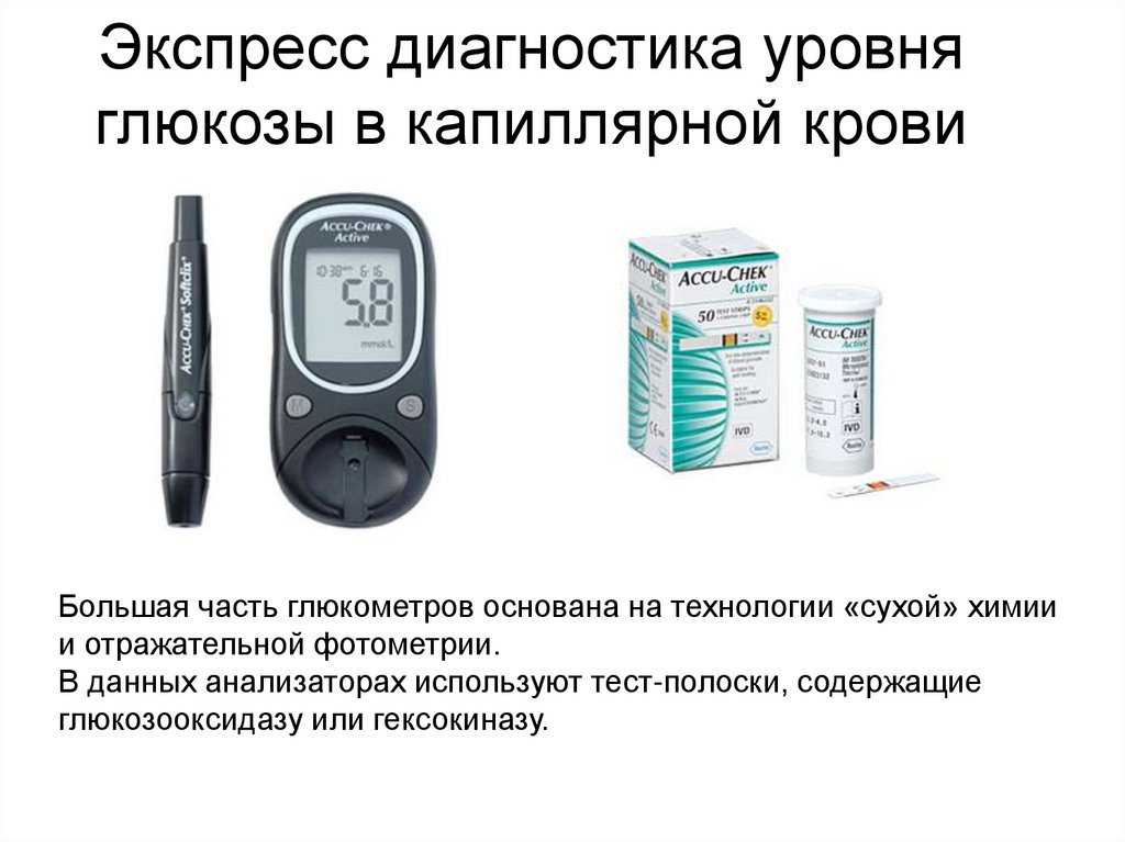 Экспресс диагностика уровня глюкозы в капиллярной крови
