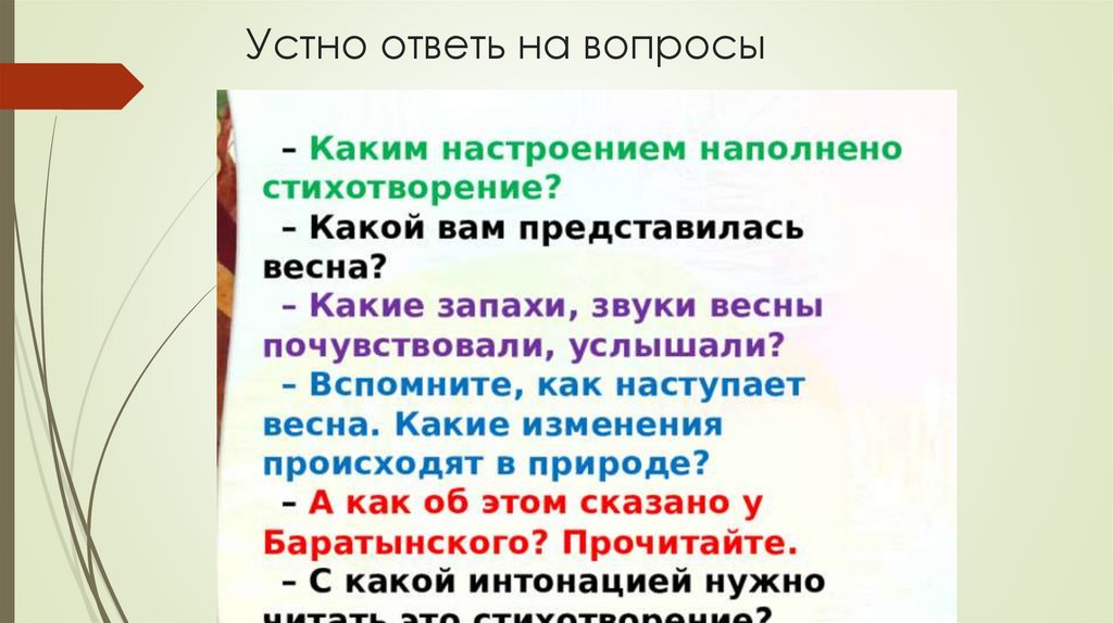 Устно ответь на вопросы