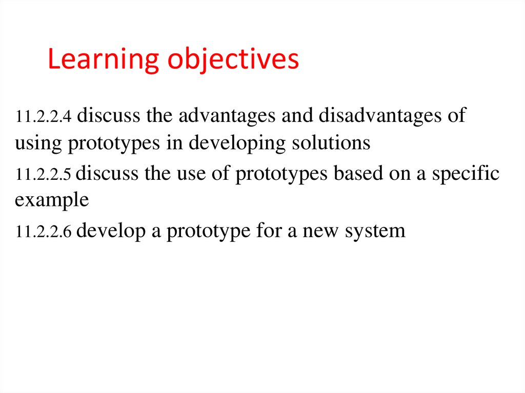 Learning objectives