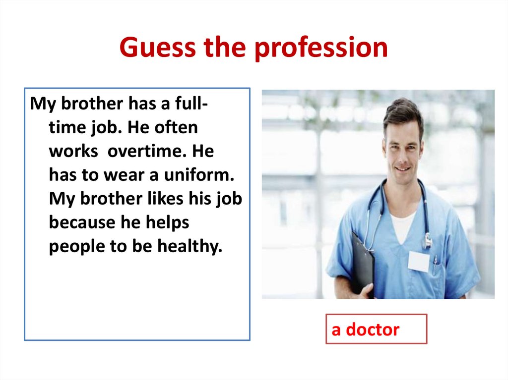 Guess the profession