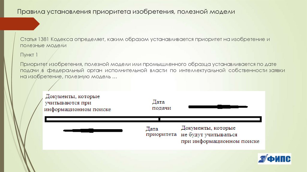 Правила установления приоритета изобретения, полезной модели