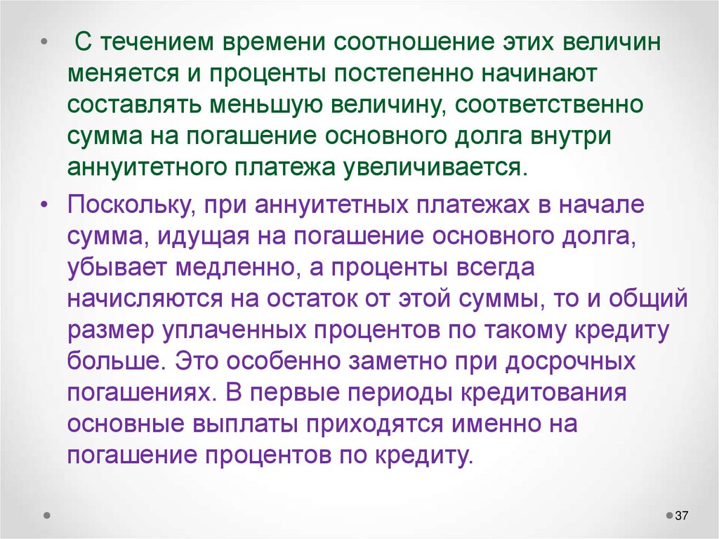 Расчет аннуитетного платежа