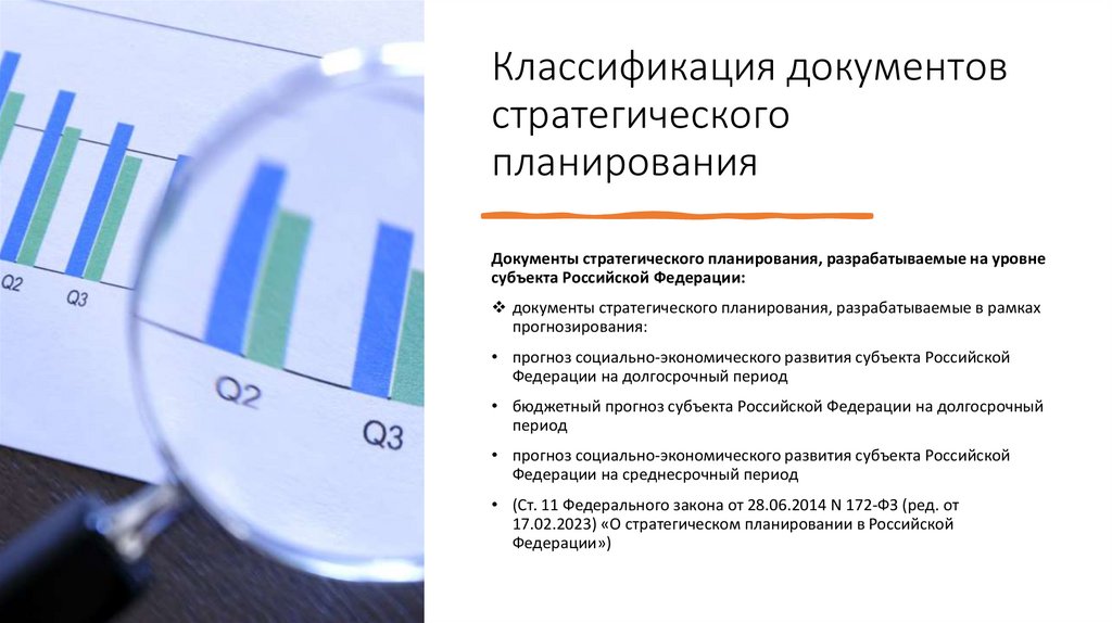 Классификация документов стратегического планирования