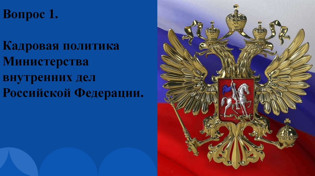 Вопрос 1. Кадровая политика Министерства внутренних дел Российской Федерации.
