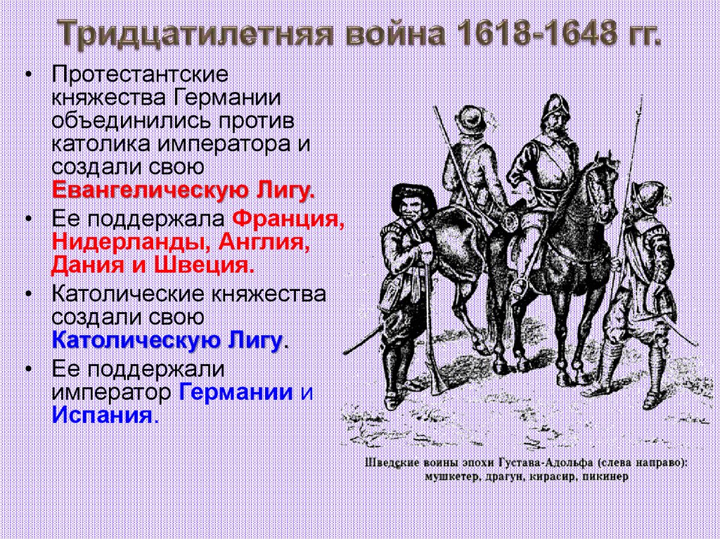Тридцатилетняя война 1618-1648 гг.