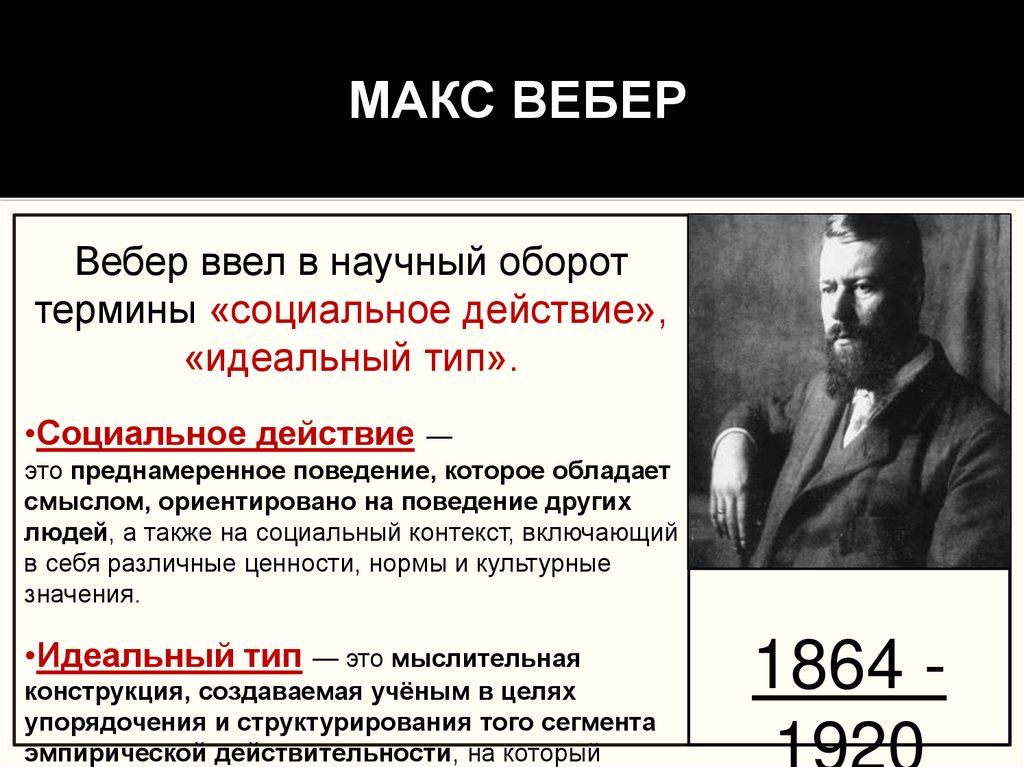 МАКС ВЕБЕР