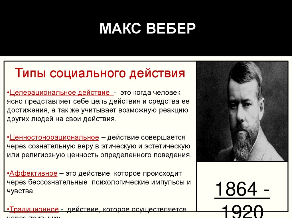 МАКС ВЕБЕР