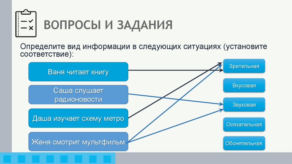 ВОПРОСЫ И ЗАДАНИЯ