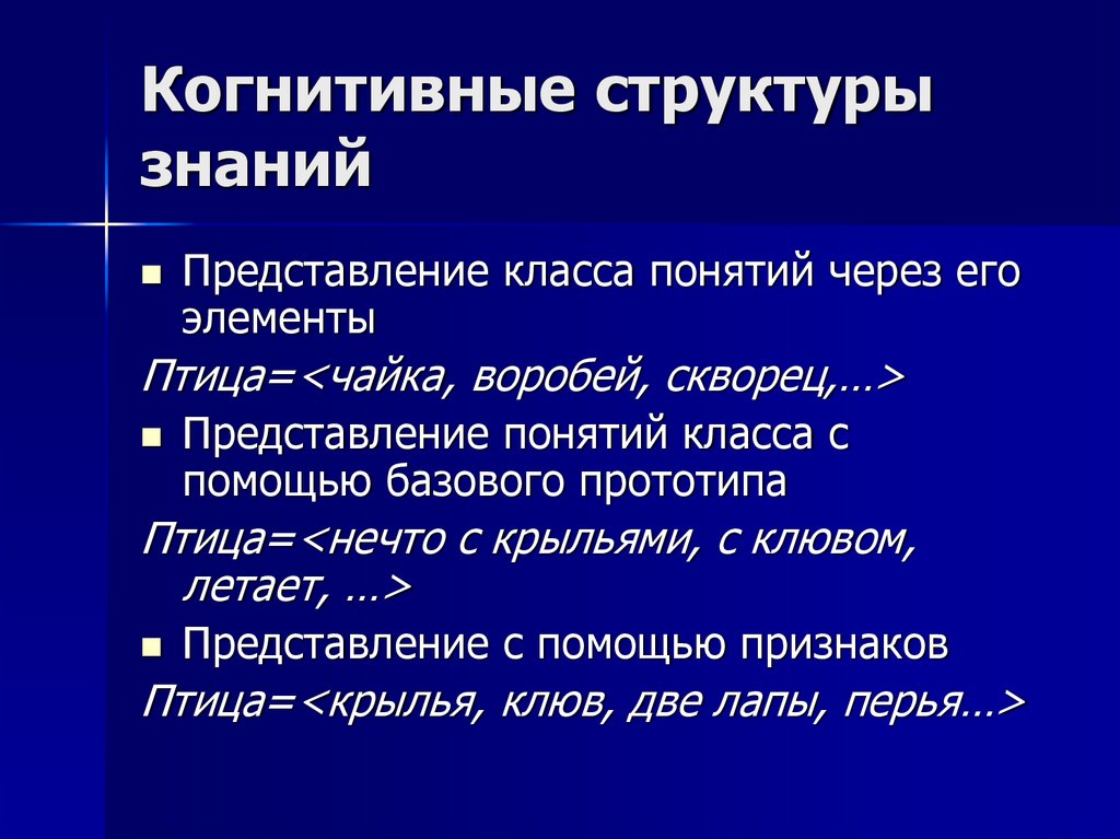 Когнитивные структуры знаний