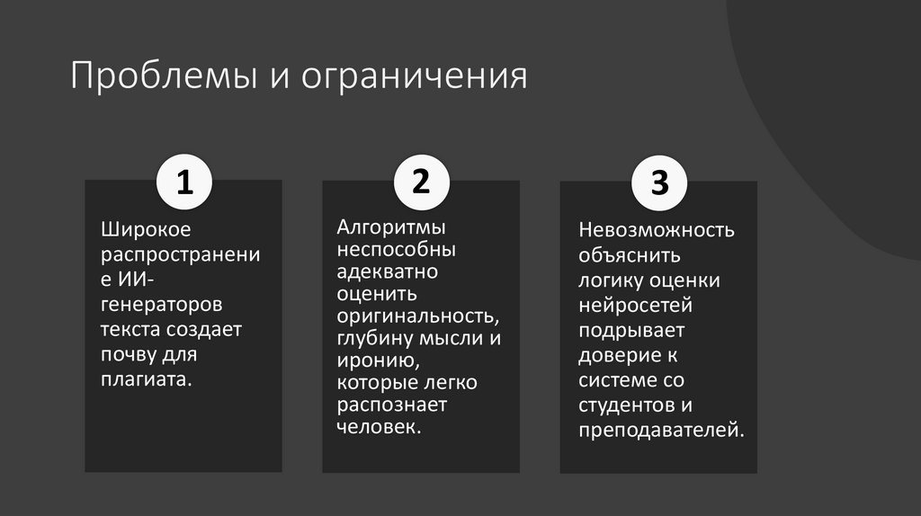 Проблемы и ограничения