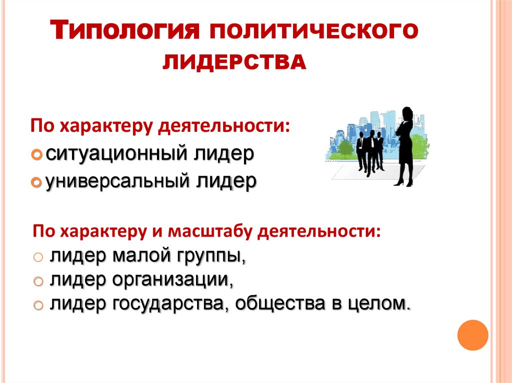 Типология политического лидерства