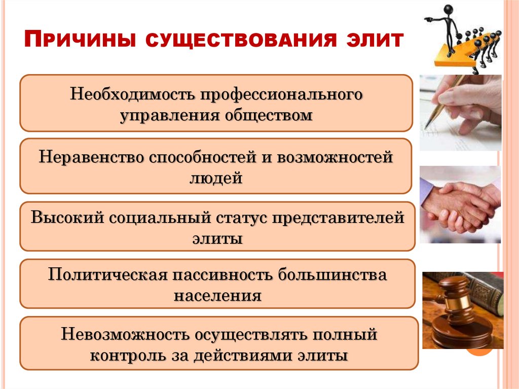 Причины существования элит