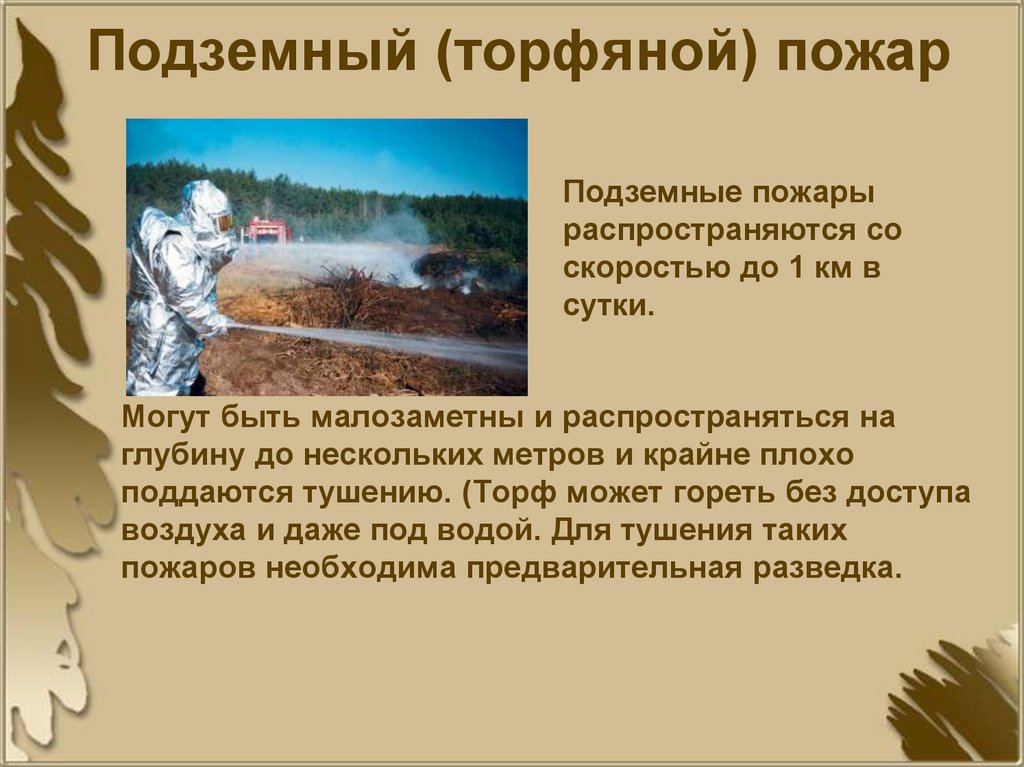 Подземный (торфяной) пожар