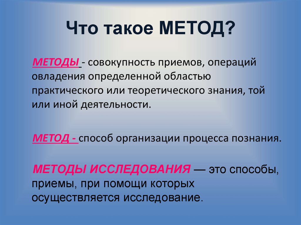 Что такое МЕТОД?