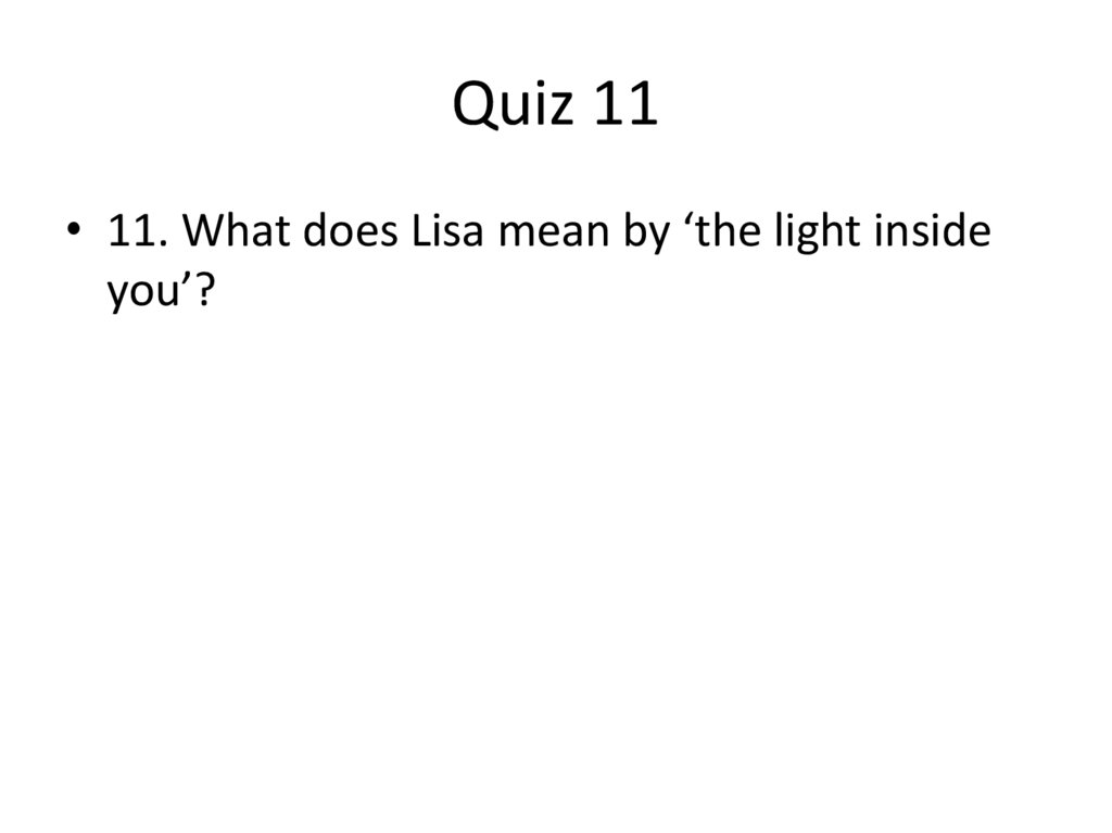 Quiz 11