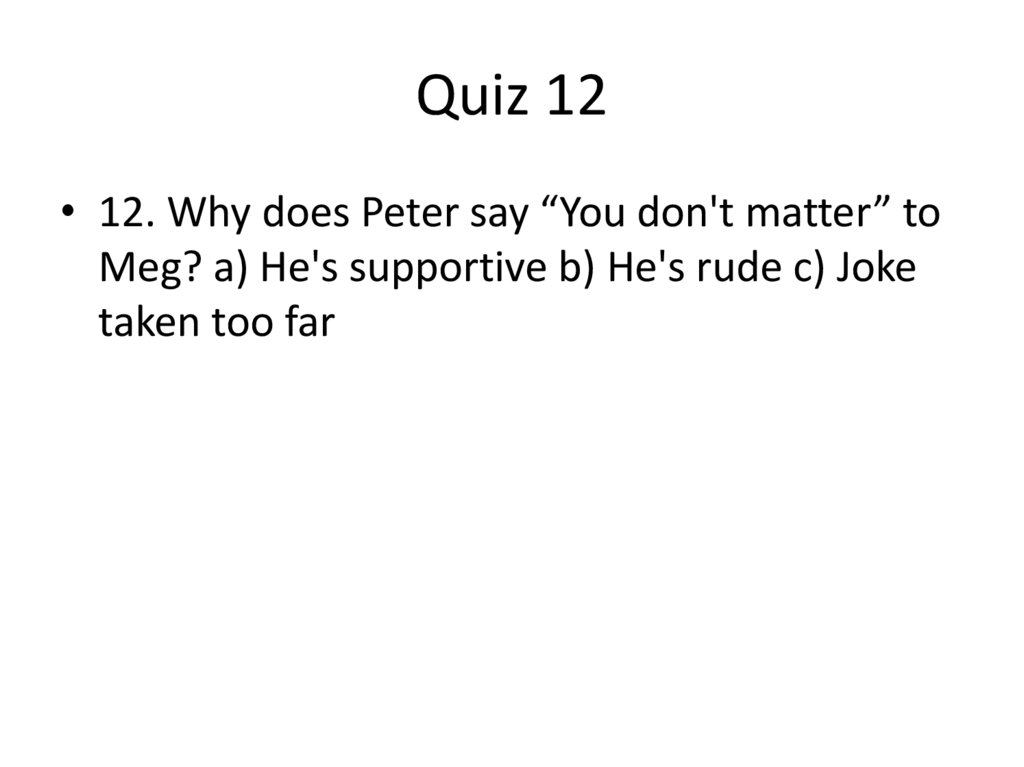 Quiz 12
