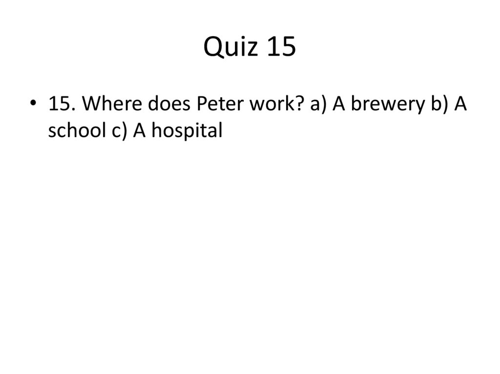 Quiz 15