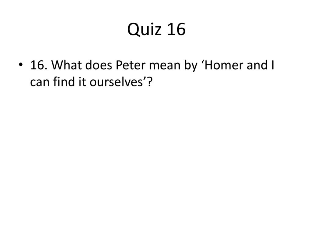Quiz 16