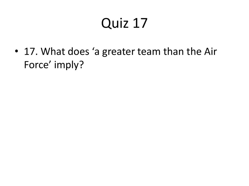 Quiz 17