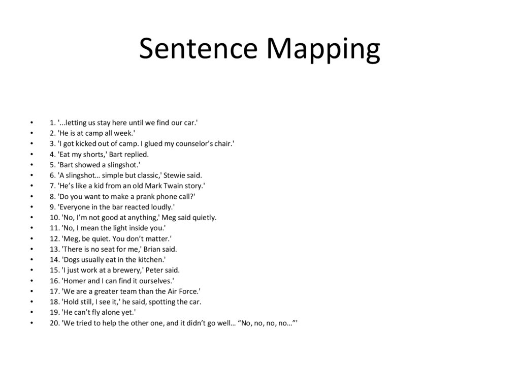 Sentence Mapping