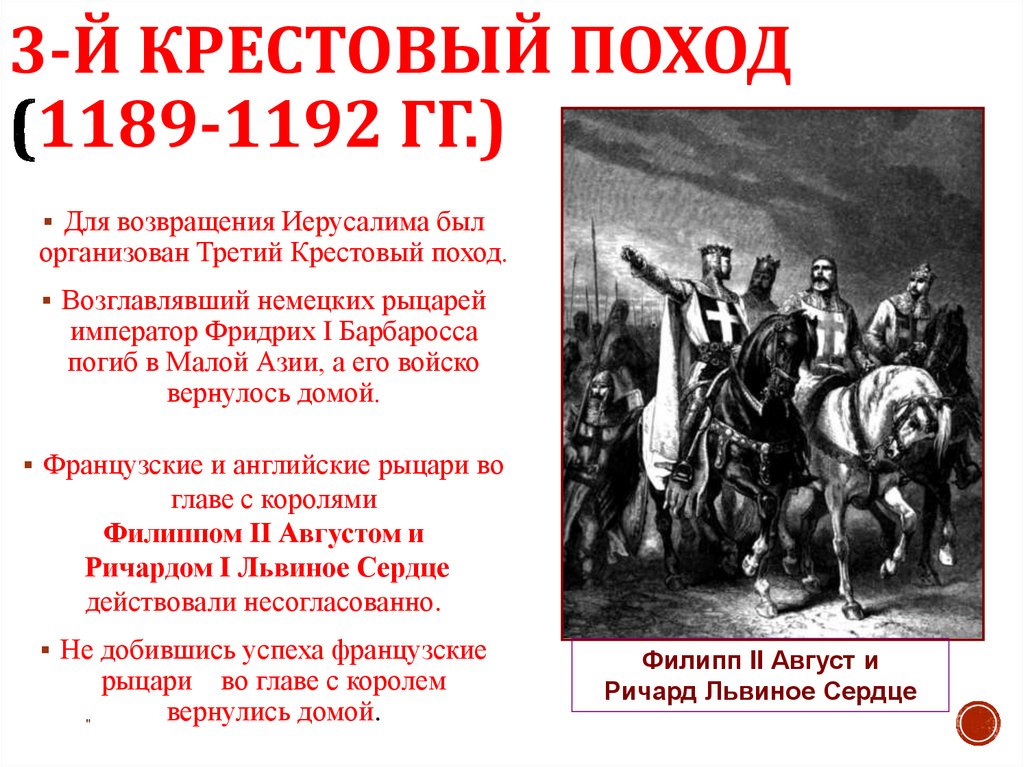 3-й крестовый поход (1189-1192 гг.)