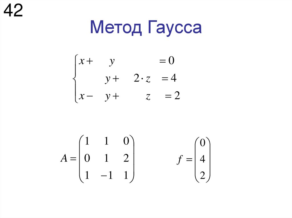 Метод Гаусса