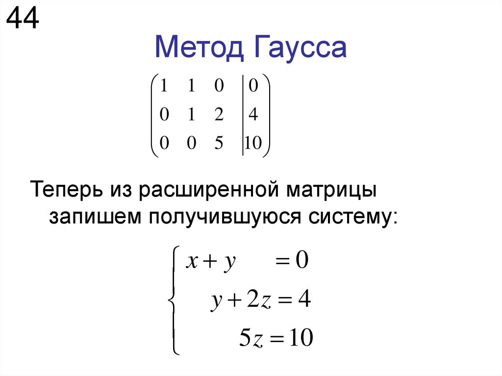 Метод Гаусса