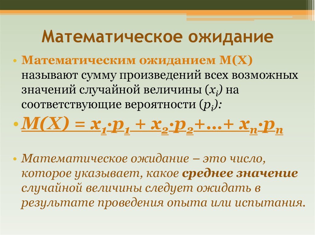 Математическое ожидание