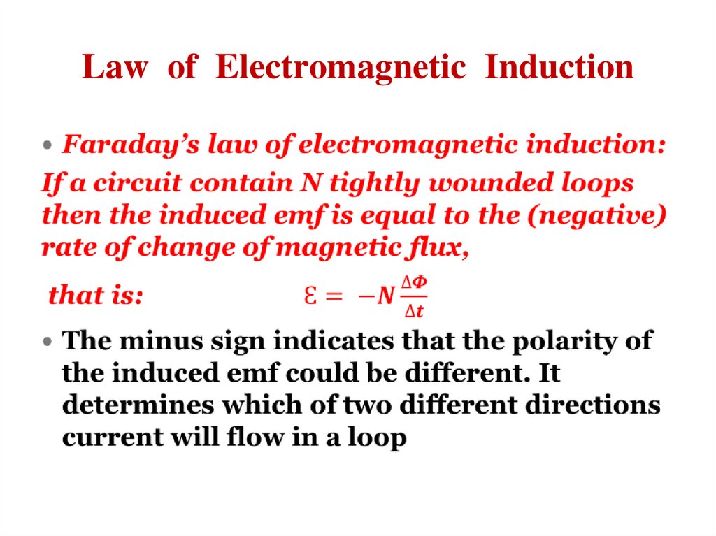 Law of Electromagnetic Induction
