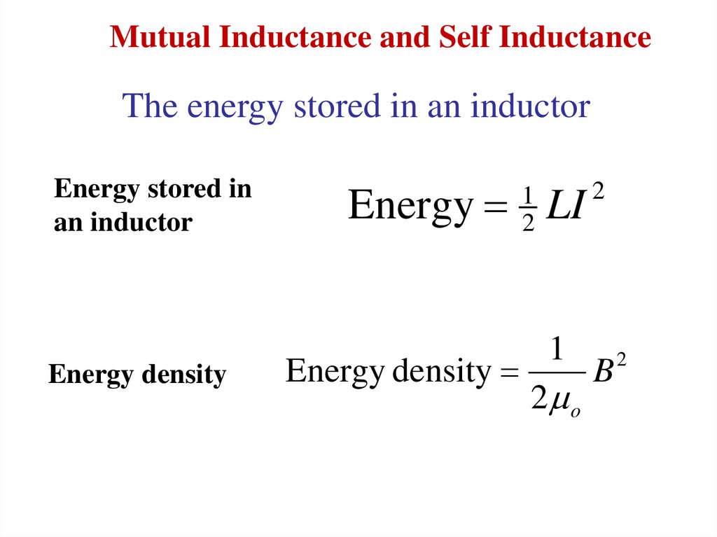 Mutual Inductance and Self Inductance