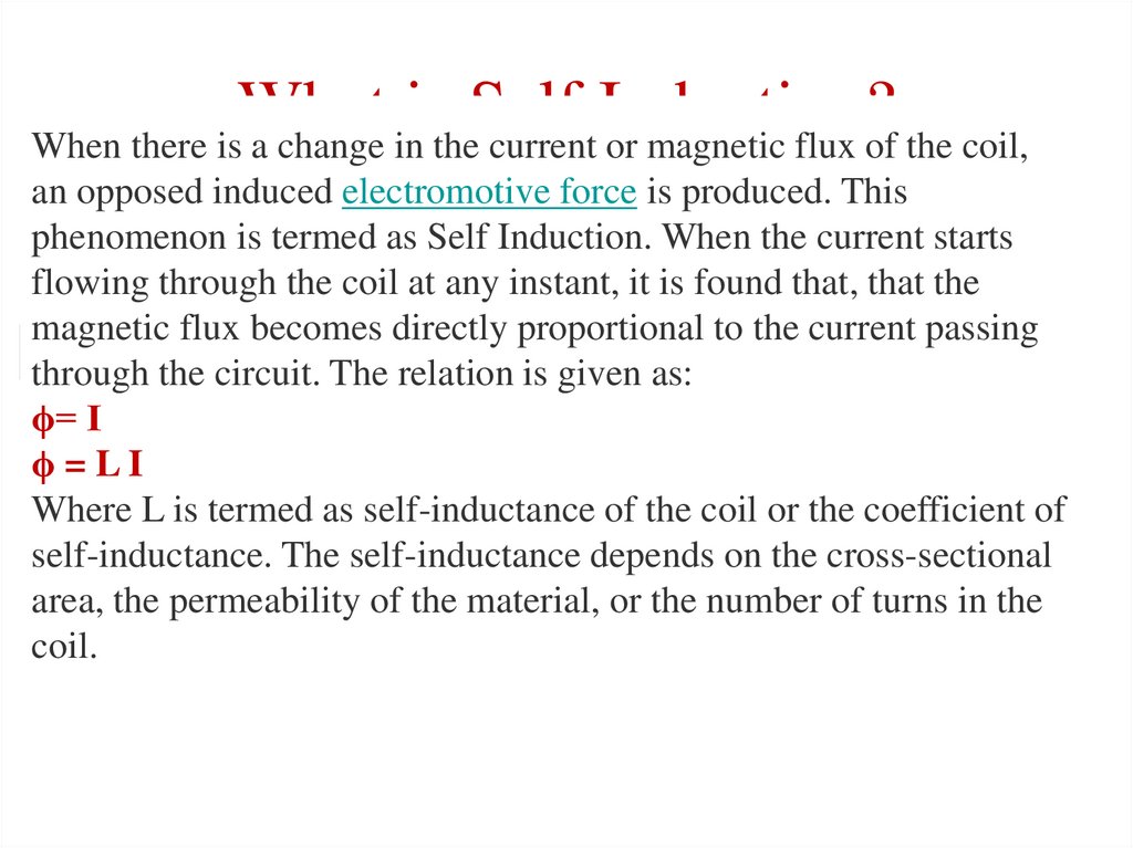 What is Self Induction?