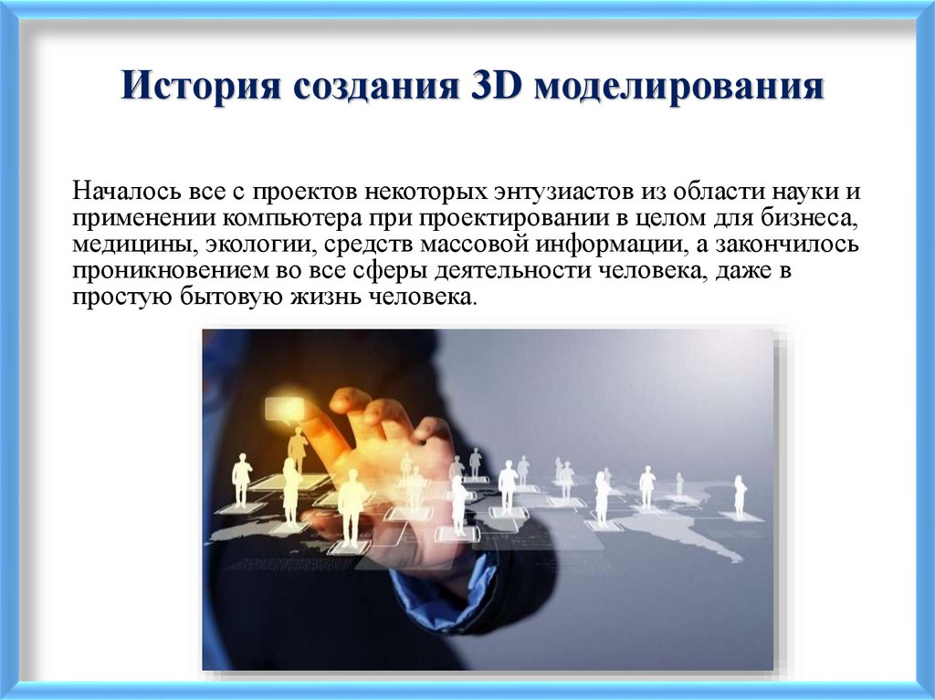 История создания 3D моделирования