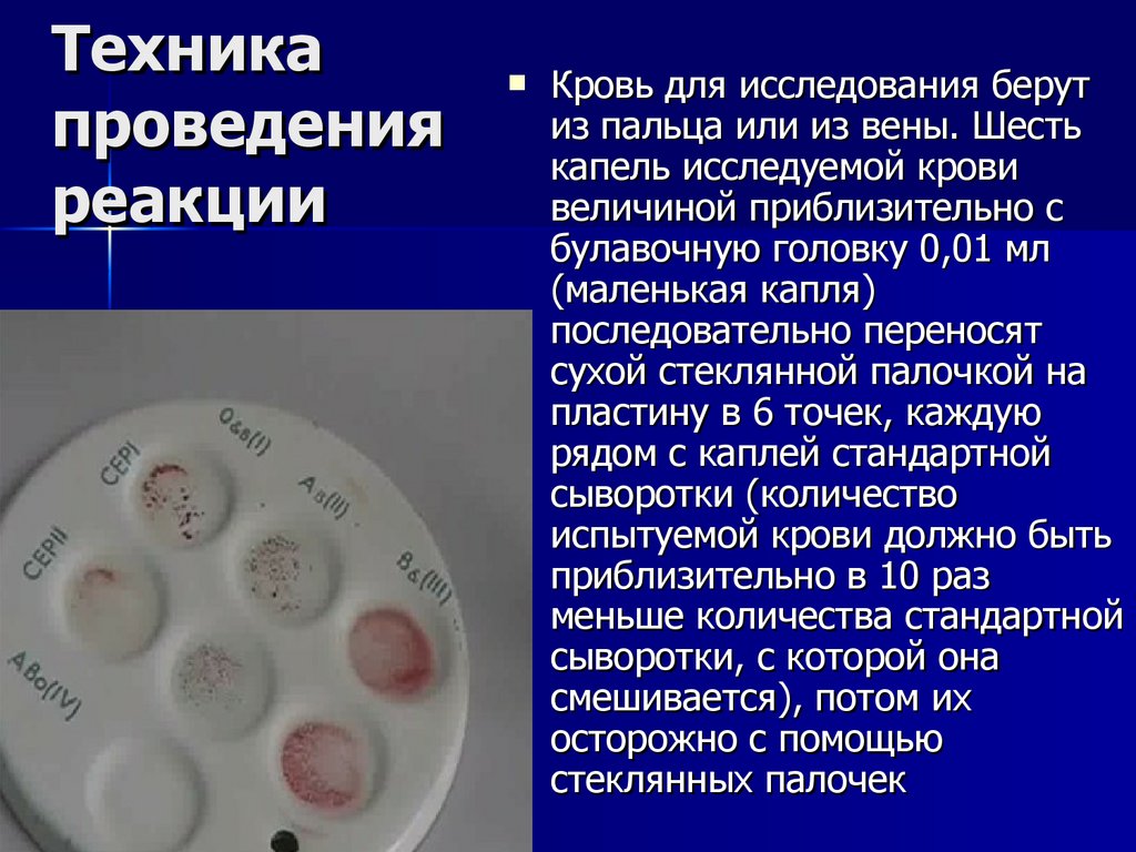 Техника проведения реакции