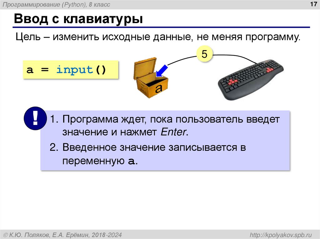 Ввод с клавиатуры