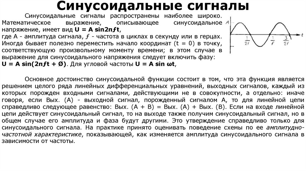 Синусоидальные сигналы