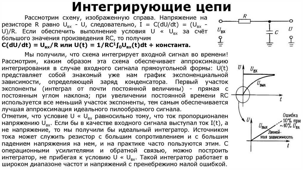 Интегрирующие цепи