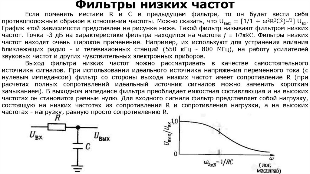 Фильтры низких частот