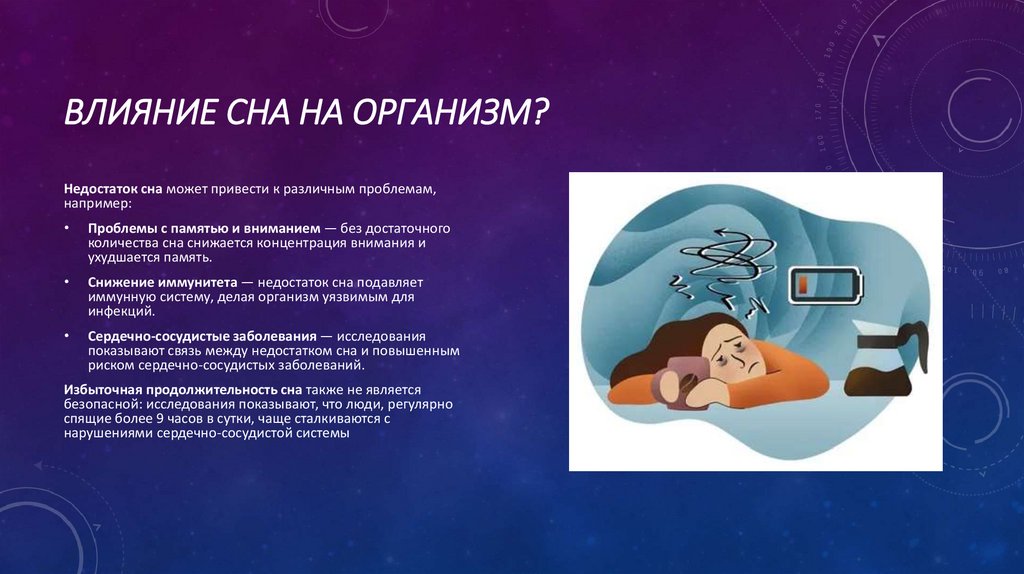 Влияние сна на организм?