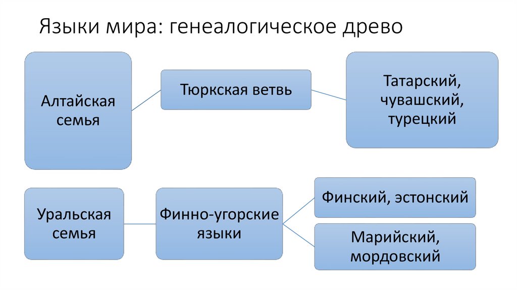 Языки мира: генеалогическое древо