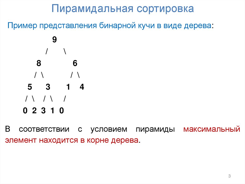 Пирамидальная сортировка
