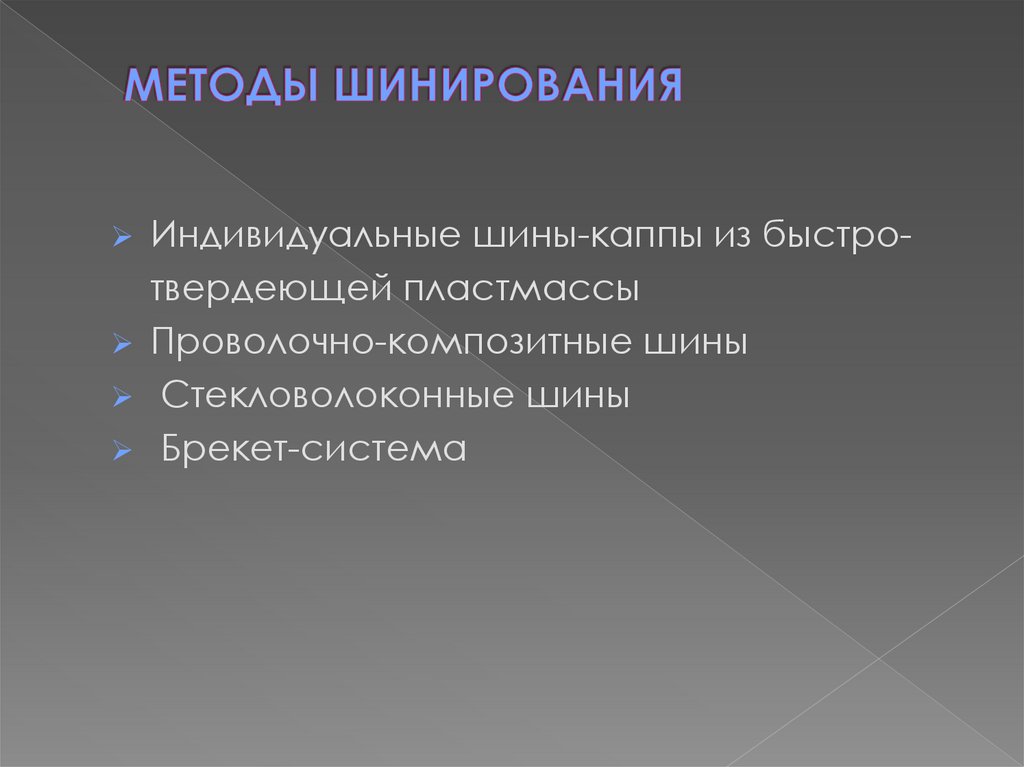 МЕТОДЫ ШИНИРОВАНИЯ