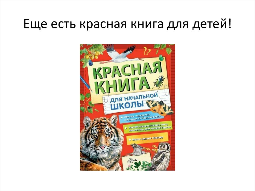 Еще есть красная книга для детей!