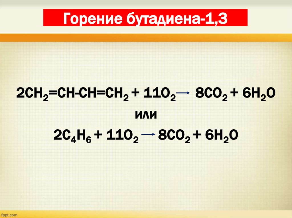 Горение бутадиена-1,3