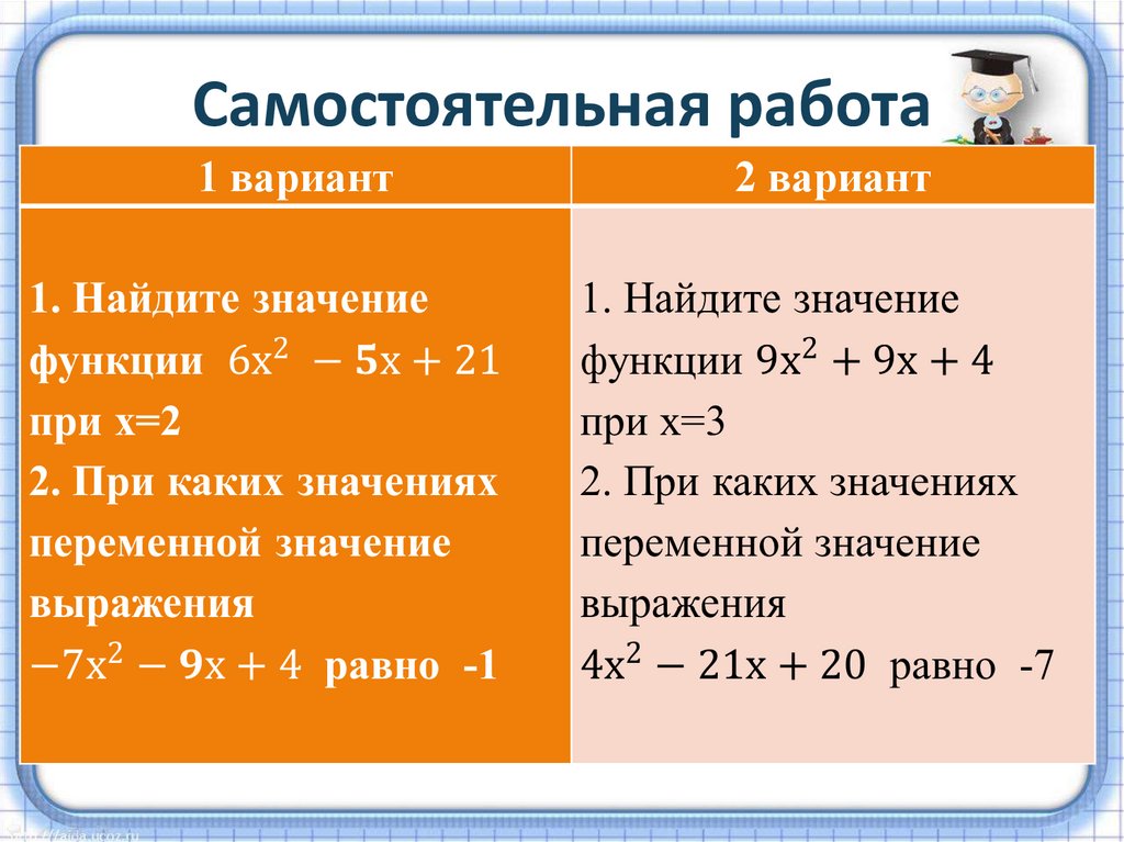 Самостоятельная работа