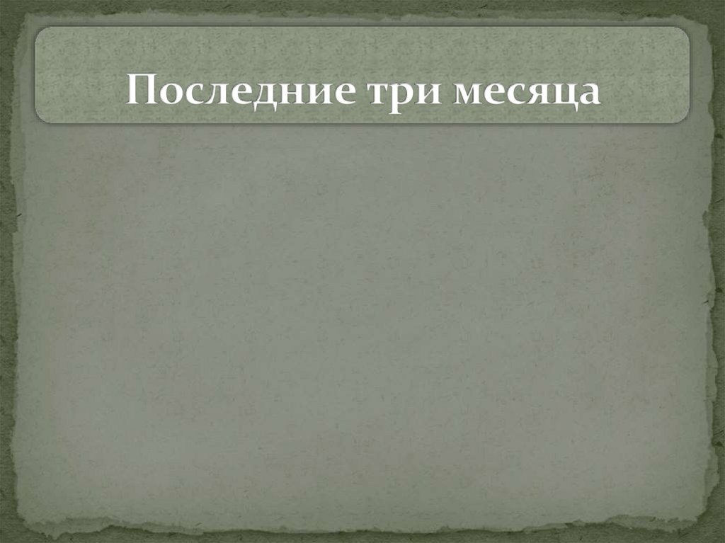 Последние три месяца