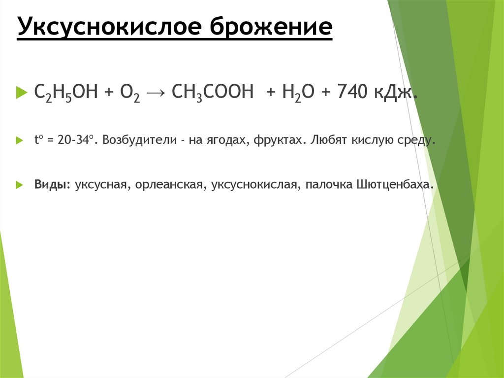 Уксуснокислое брожение