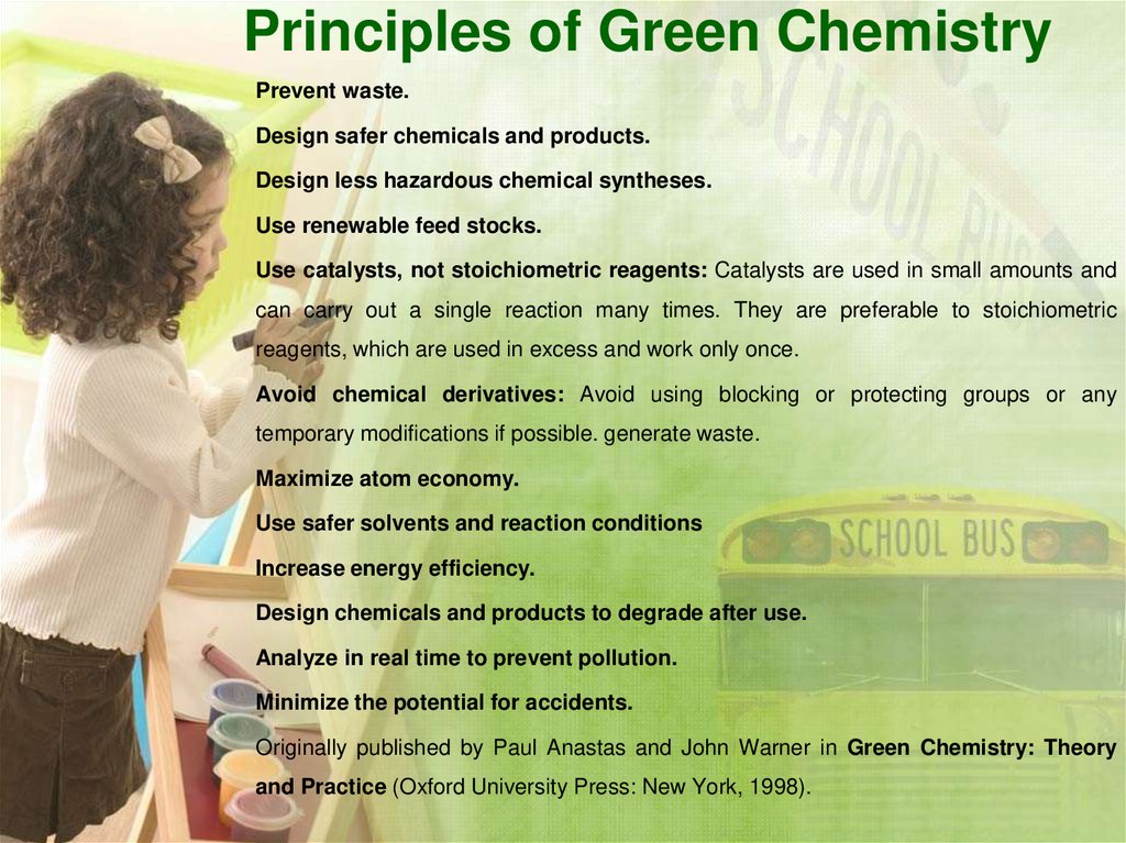 Principles of Green Chemistry