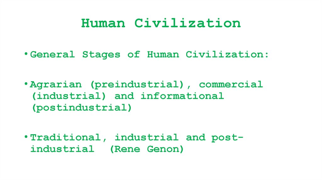 Human Civilization