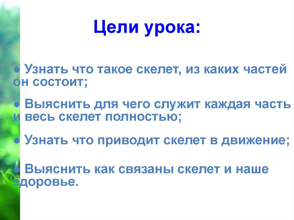 Цели урока: