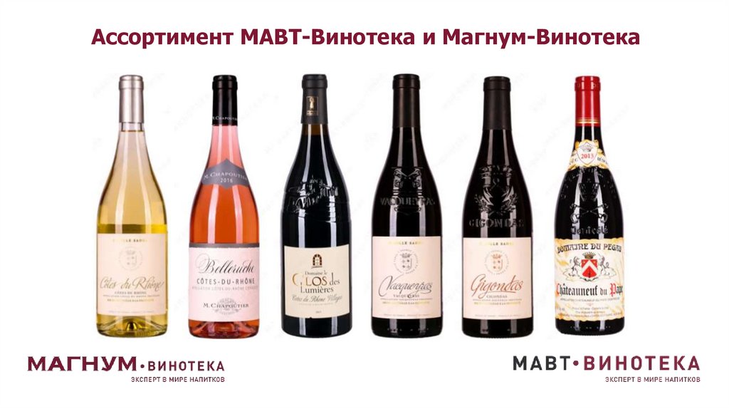 Ассортимент МАВТ-Винотека и Магнум-Винотека